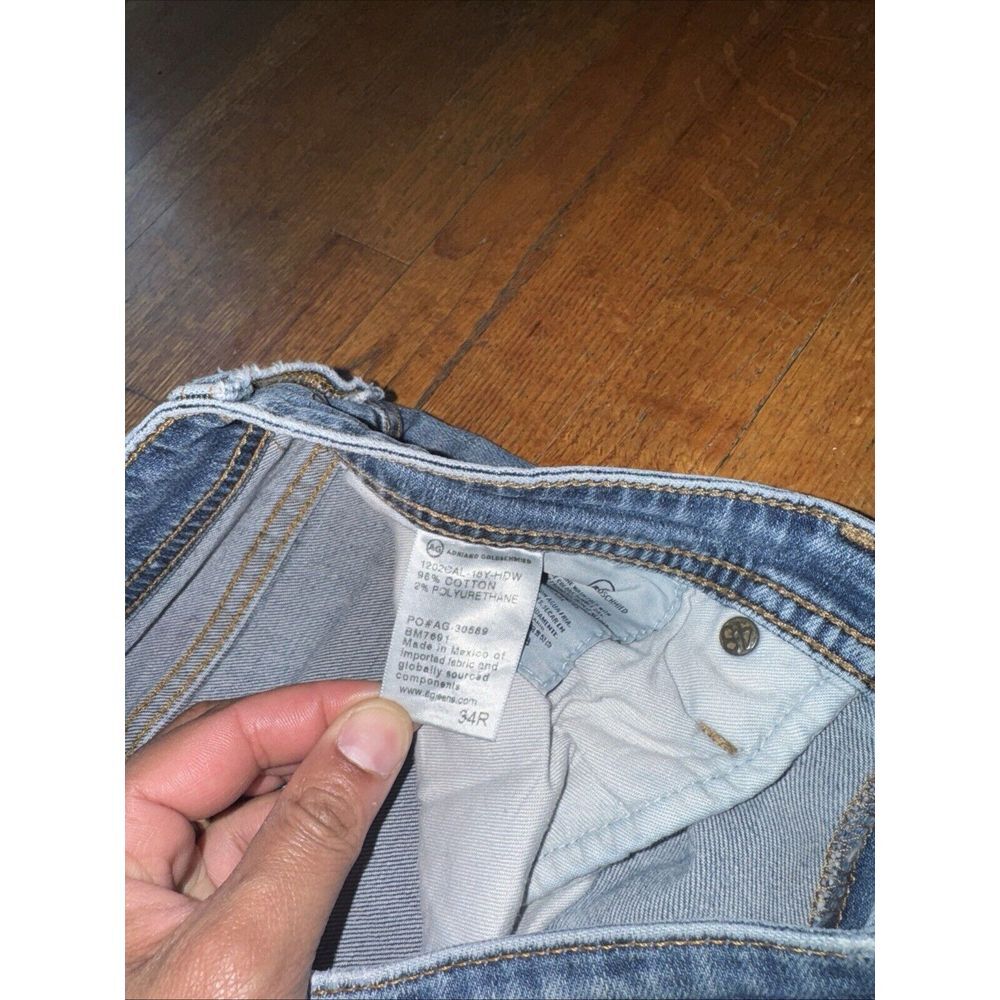 AG Adriano Goldschmied Skinny Mid/ Light Washed Denim 34R - Picture 3 of 8